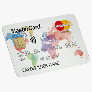 3D MasterCard World Credit Card model