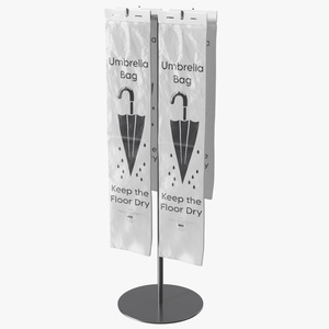 3D Wet Umbrella Bags with Stand model