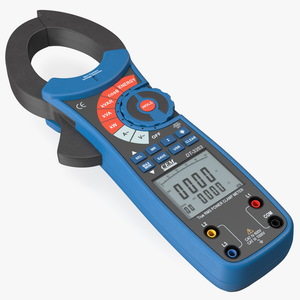 Clamp Digital Wattmeter CEM Blue 3D