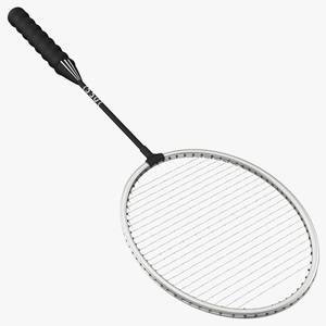 3D model Metallic Badminton Racket