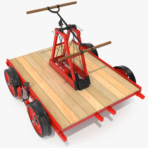 Railway Handcar Rigged 3D