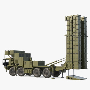 3D Self Propelled Air Defense Missile System Rigged model