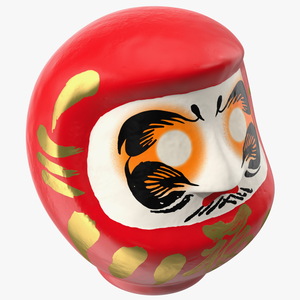 3D Traditional Japanese Daruma Doll Red