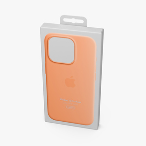 3D model Apple iPhone 15 Silicone Case Peach Packaging