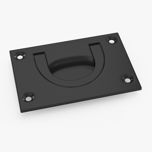 Kitchen Cabinet Handle Recessed Black 3D