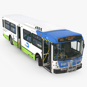 Bus Nabi Model 416 Miami Dade Transit Rigged 3D model