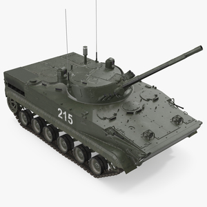 Russian Armored Vehicle BMP 3 Green Rigged 3D