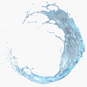 Water Splash in Air 3D model