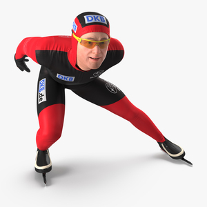 Speed Skater Rigged 3D model