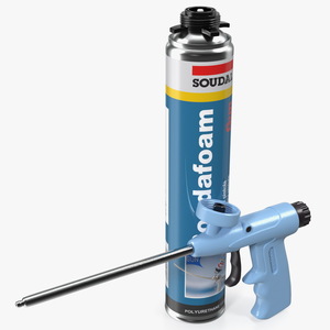 3D model Spray Gun with Foam Can Soudal