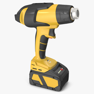 Yellow Heat Gun Cordless 3D model