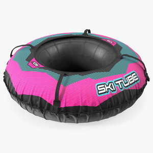 Snow Tube Sled Pink 3D model