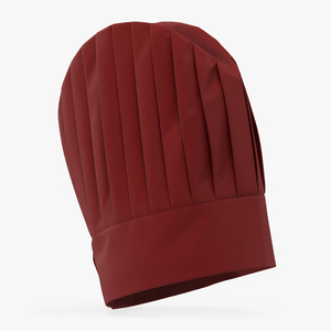 3D Tall Chef Hat in Red Color