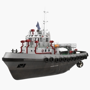 Fire Boat Generic Rigged 3D model