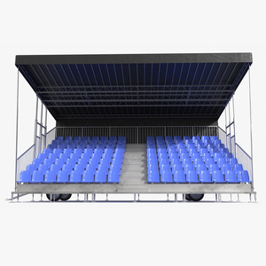 3D Tribunes with Roof model