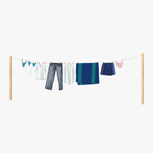 Clothes Line 2 3D model