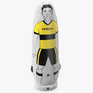 Inflatable Soccer Mannequin Junior Yellow T-shirt 3D model