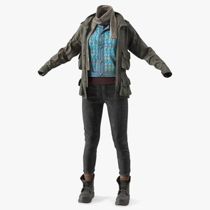 Clothes of a Homeless Woman 3D