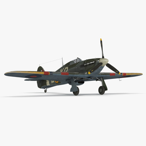 Hawker Hurricane Mk1 WW2 Fighter 3D