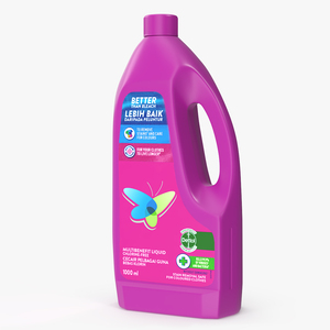 3D Plastic Cleaning Bottles Mockup