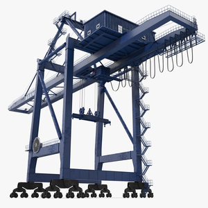 3D model Container Crane Blue