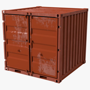 8ft Shipping Container 3D