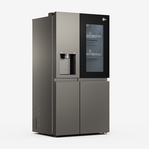 Black Refrigerator LG 27 Side-By-Side InstaView 3D