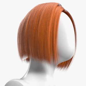 3D Sleek Bob Haircut Red