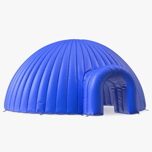 Outdoor Inflatable Igloo Tent Open Blue 3D model