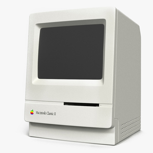 3D Vintage Apple Macintosh Classic II Computer model