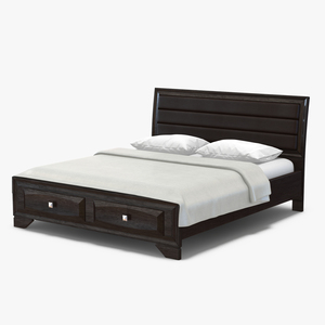 Queen Bed 3D model