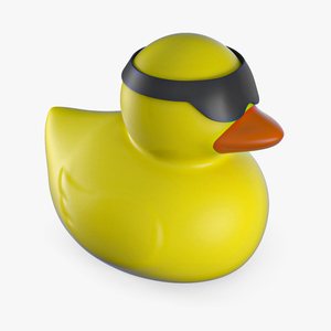 Glasses Black for Rubber Duck 3D model