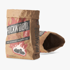 3D Charcoal Bag Rockwood Opened model