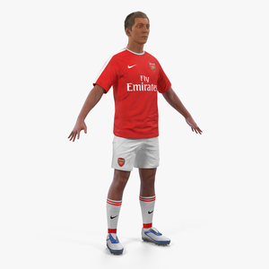 3D Soccer or Football Player Arsenal with Hair model