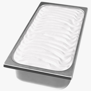 3D Ice Cream Tray White Untouched Surface model