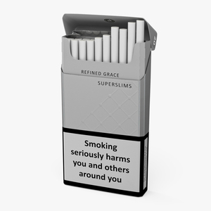 Open Pack of Cigarettes Davidoff White Super Slim 3D model