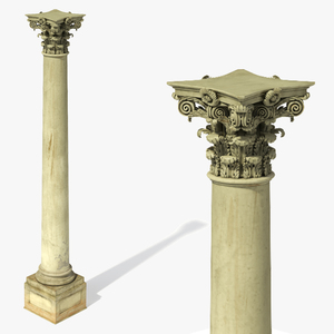 3D Old Capitol Column model