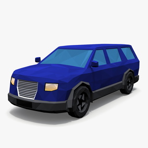 Low Poly Stylized Model SUV 3D