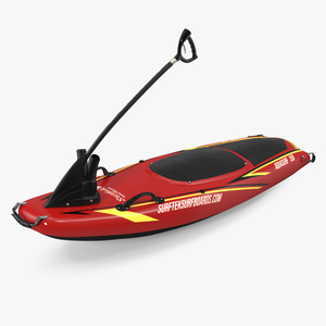 Surftek Aquasurf Jet Surfboard Red 3D model