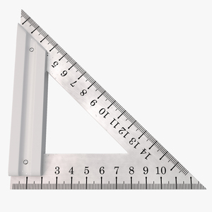 3D model Steel Triangle Ruler