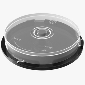 CD DVD Spindle Cake Box for 10 Discs Empty 3D