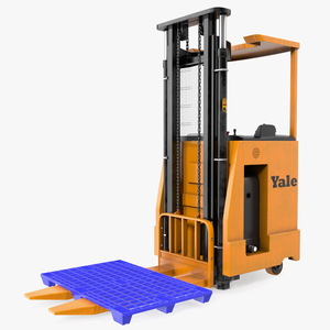 Yale Electric Forklift with Pallet 3D model