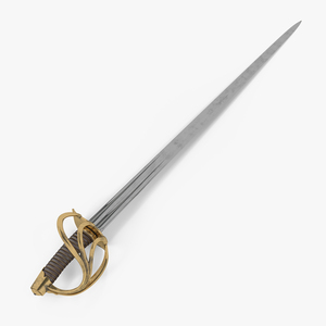 3D American Cavalry Officers Sword