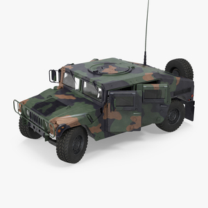 Humvee M1151 Rigged Camo 3D model