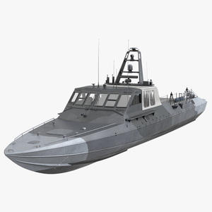 3D model Military Boat Mark V Camo Dark