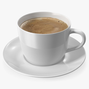 Coffee Cup with Saucer 3D