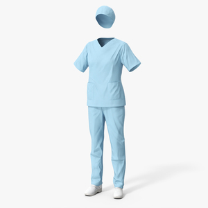 3D Healthcare Professional Scrubs Uniform model