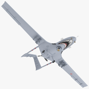 3D Bayraktar TB2 Unmanned Combat Aerial Vehicle Rigged