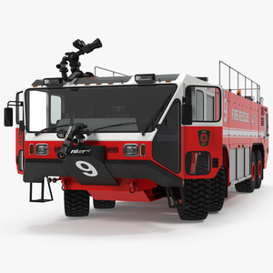 Oshkosh Striker 4500 Airport Fire Truck Toronto Pearson Rigged 3D