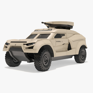 3D Cockerill I-X Ground Interceptor Car Rigged model